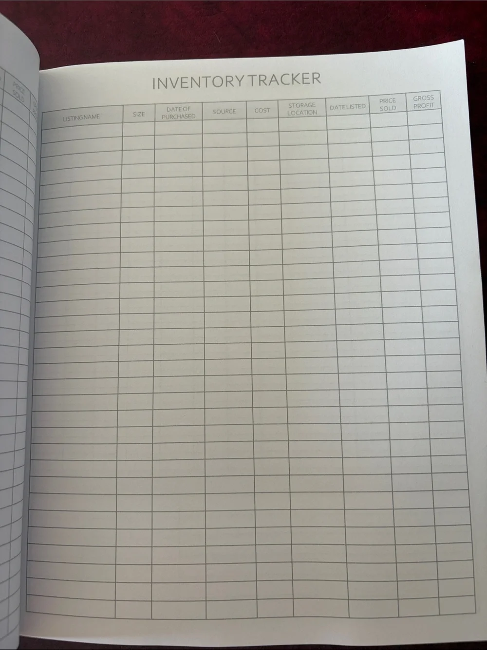 Reseller Inventory Log Notebook - Navy Blue NEW